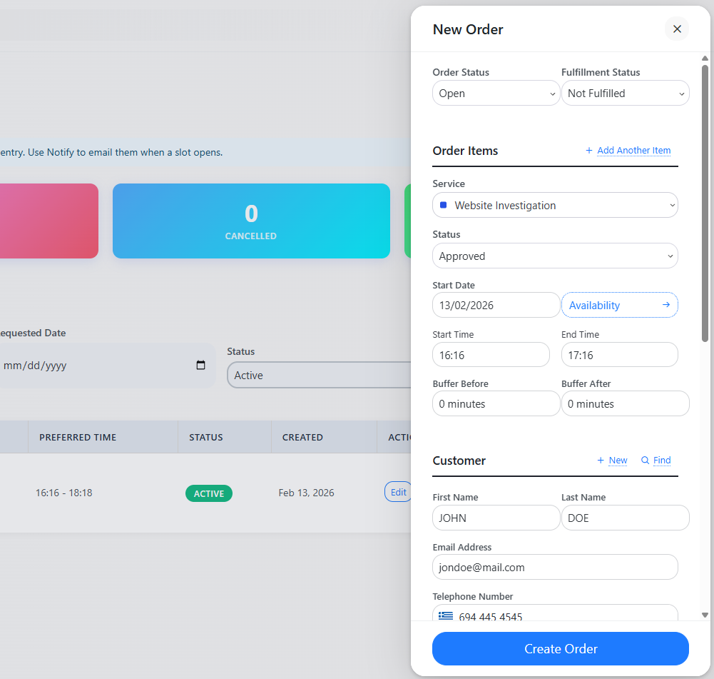 Add istanlty a booking from the waiting list