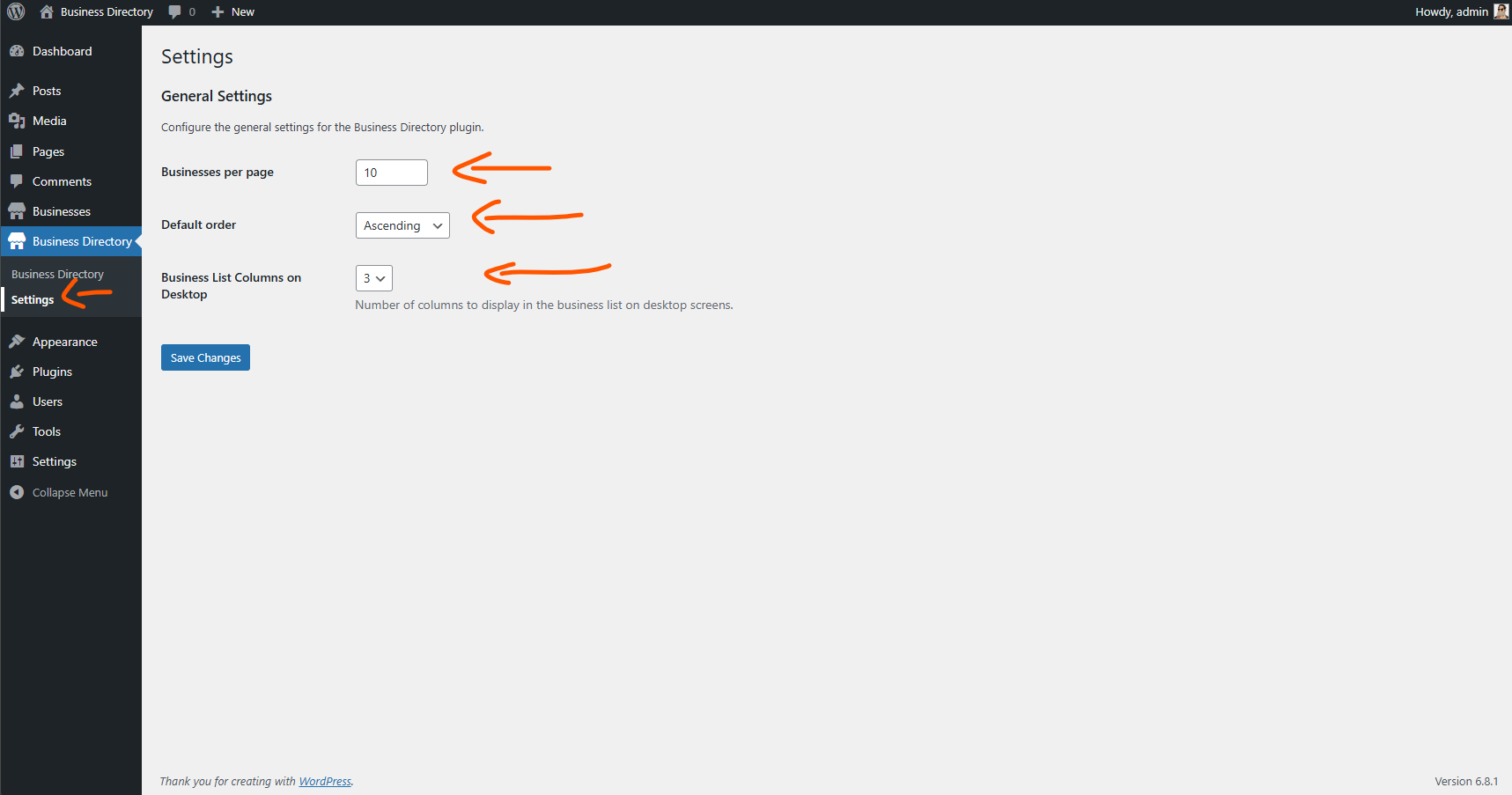 Many settings for your lists