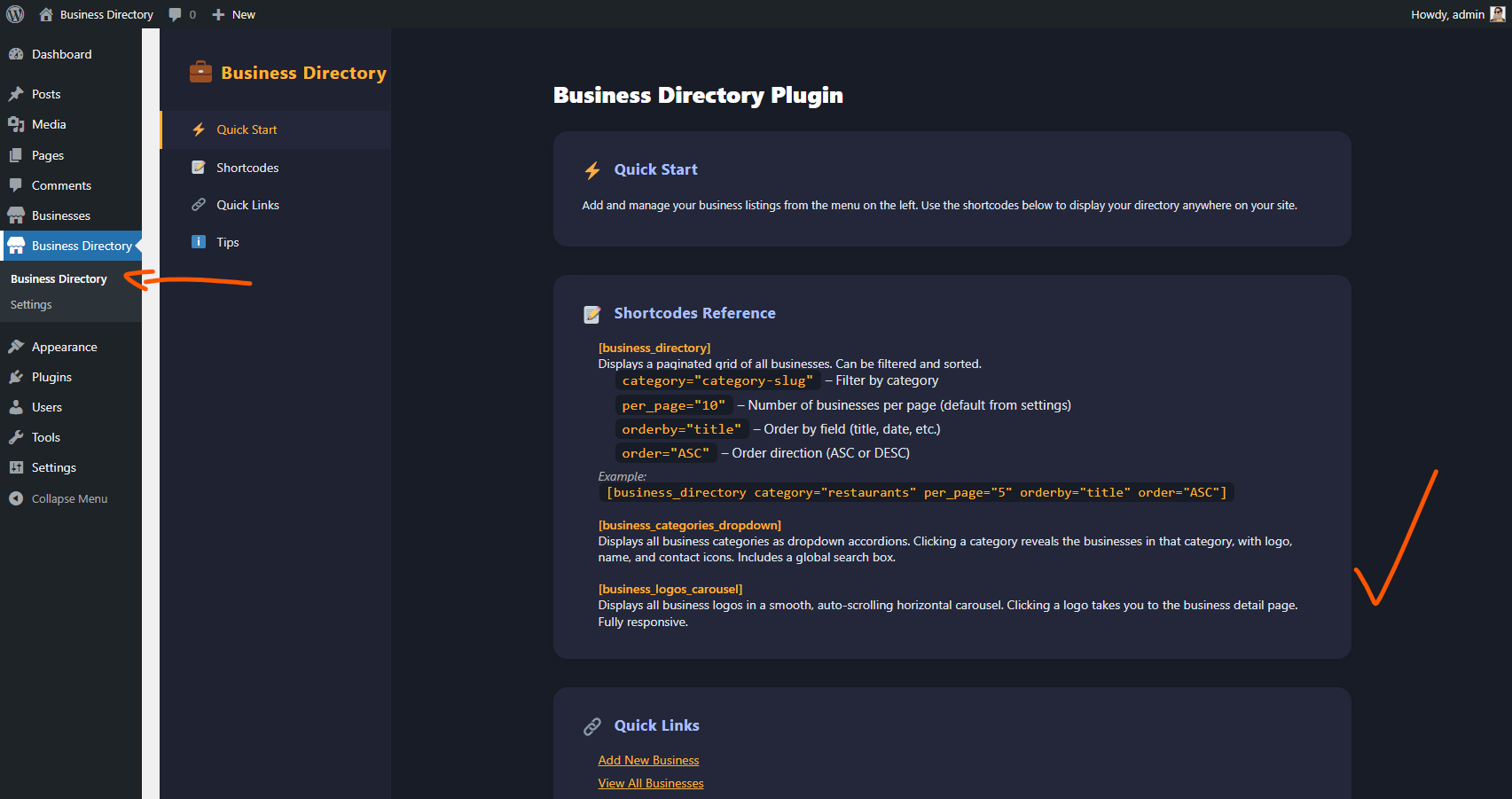 Cool landing page to help you install the plugin