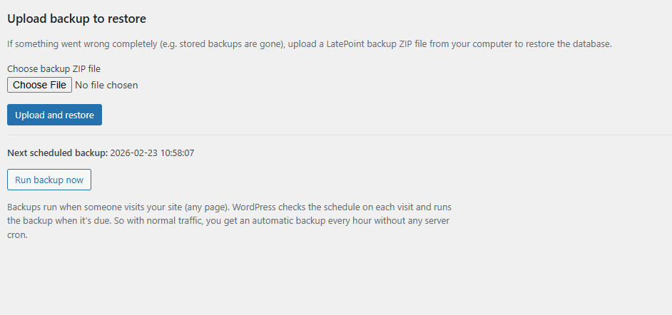 Quick upload to restore all settings.