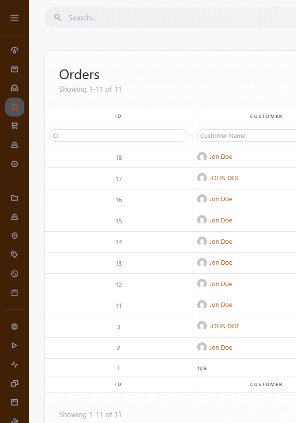 Change and the short burger sidebar menu.