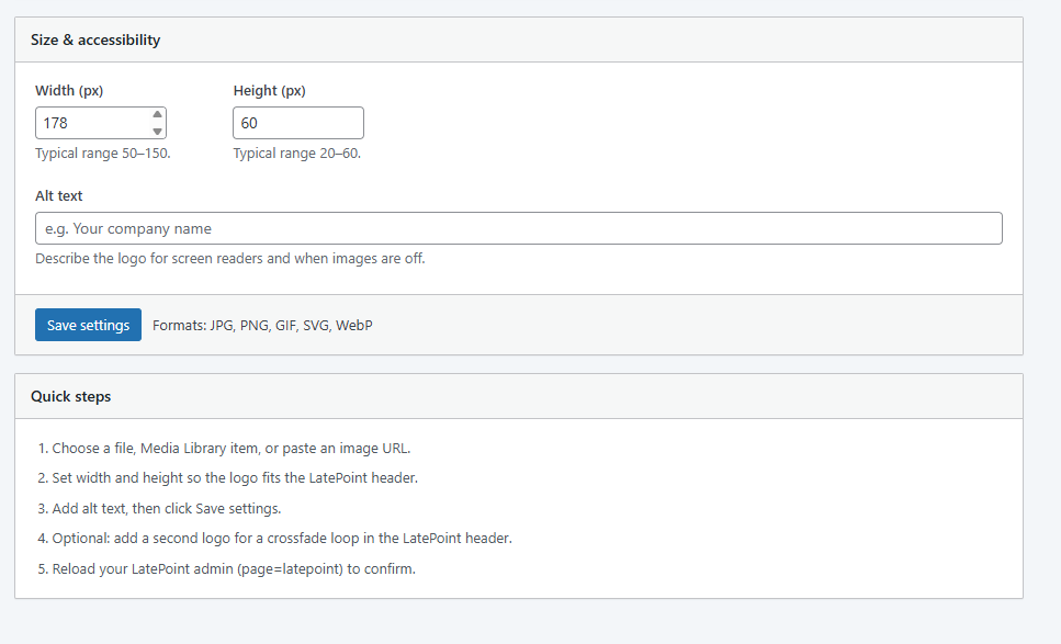 Change the size of the logo to fit your design