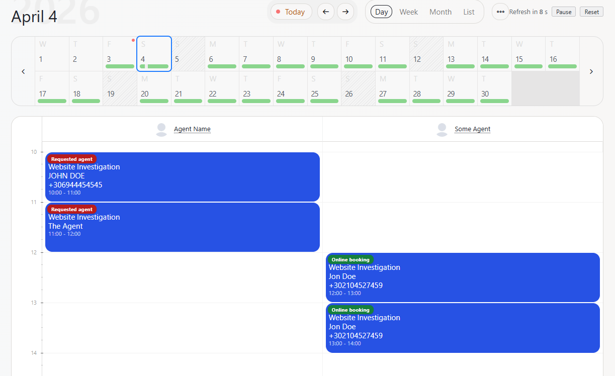 Easy to see if its from an agent or online