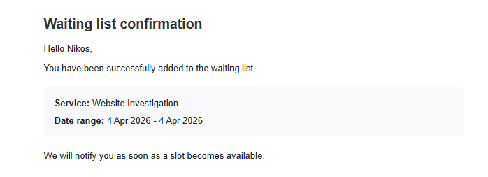 Send automaticaly an email after request to client.