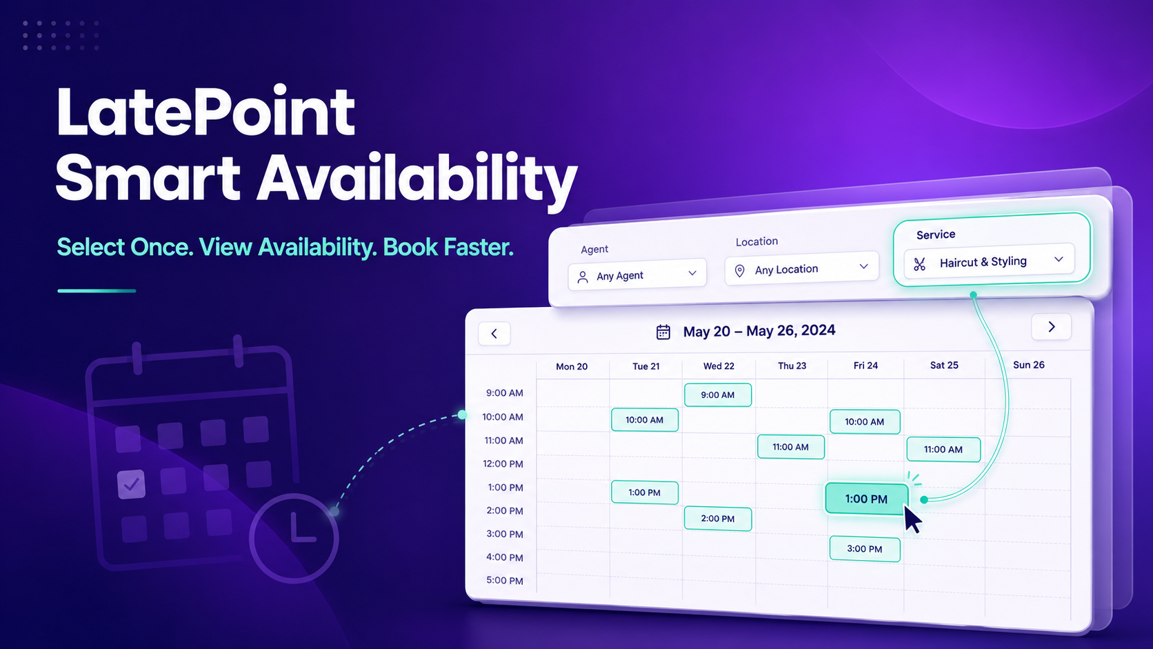 Latepoint calendar filter overlay